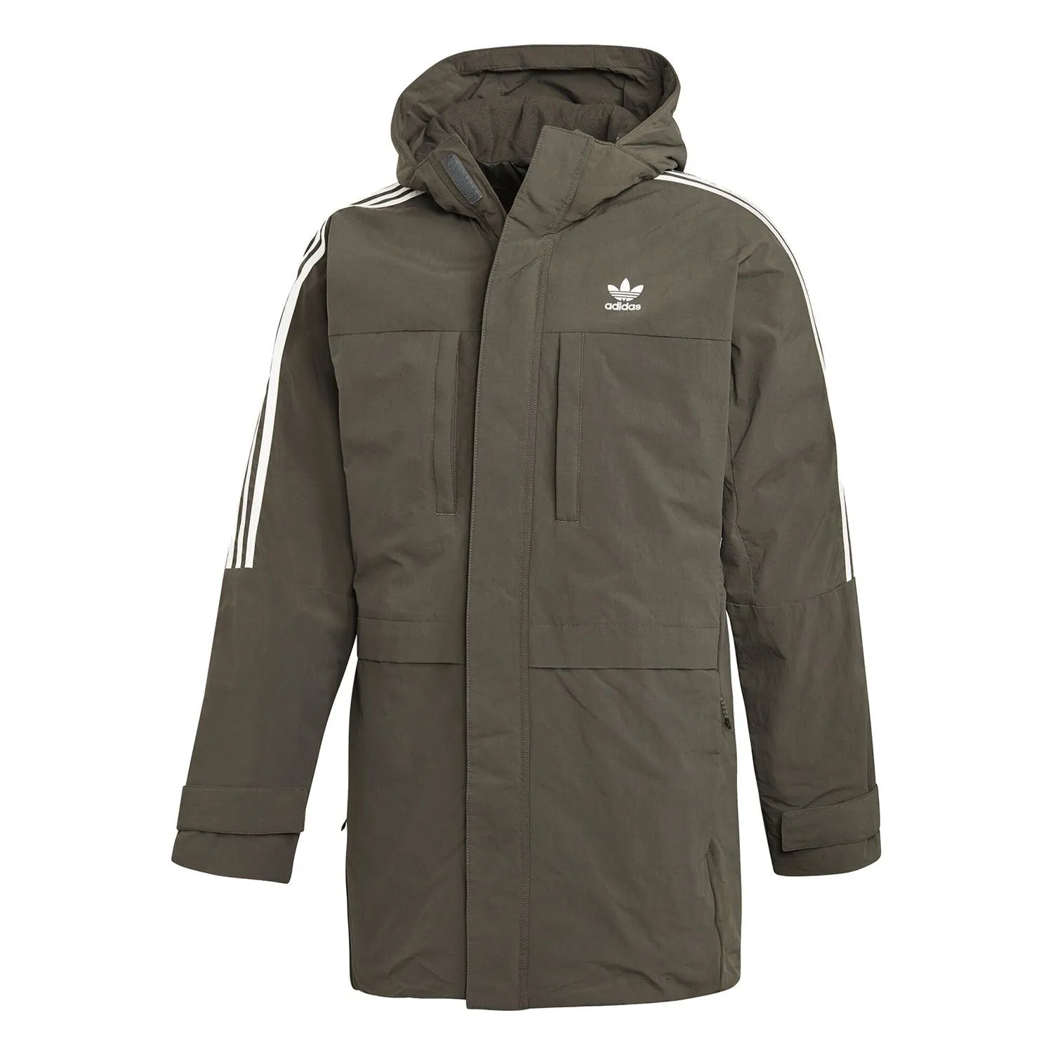 adidas Originals Trefoil Down Parka Jacket - Green
