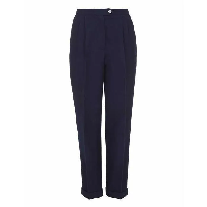 ARCHIVE - 1970s Chloe Navy Wool Dress Coat and Trouser Suit