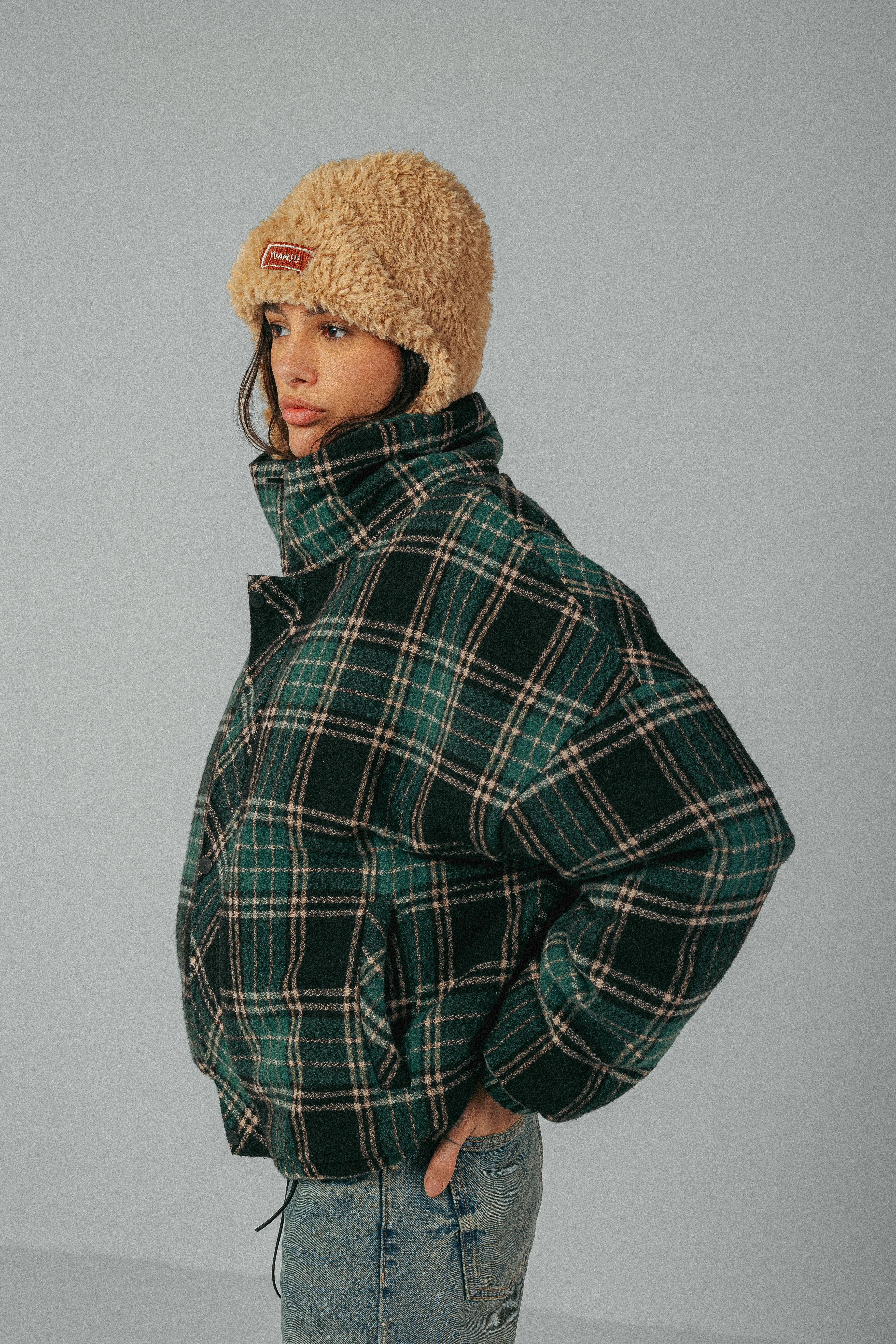 AUGUSTO WOOL-PLAID JACKET