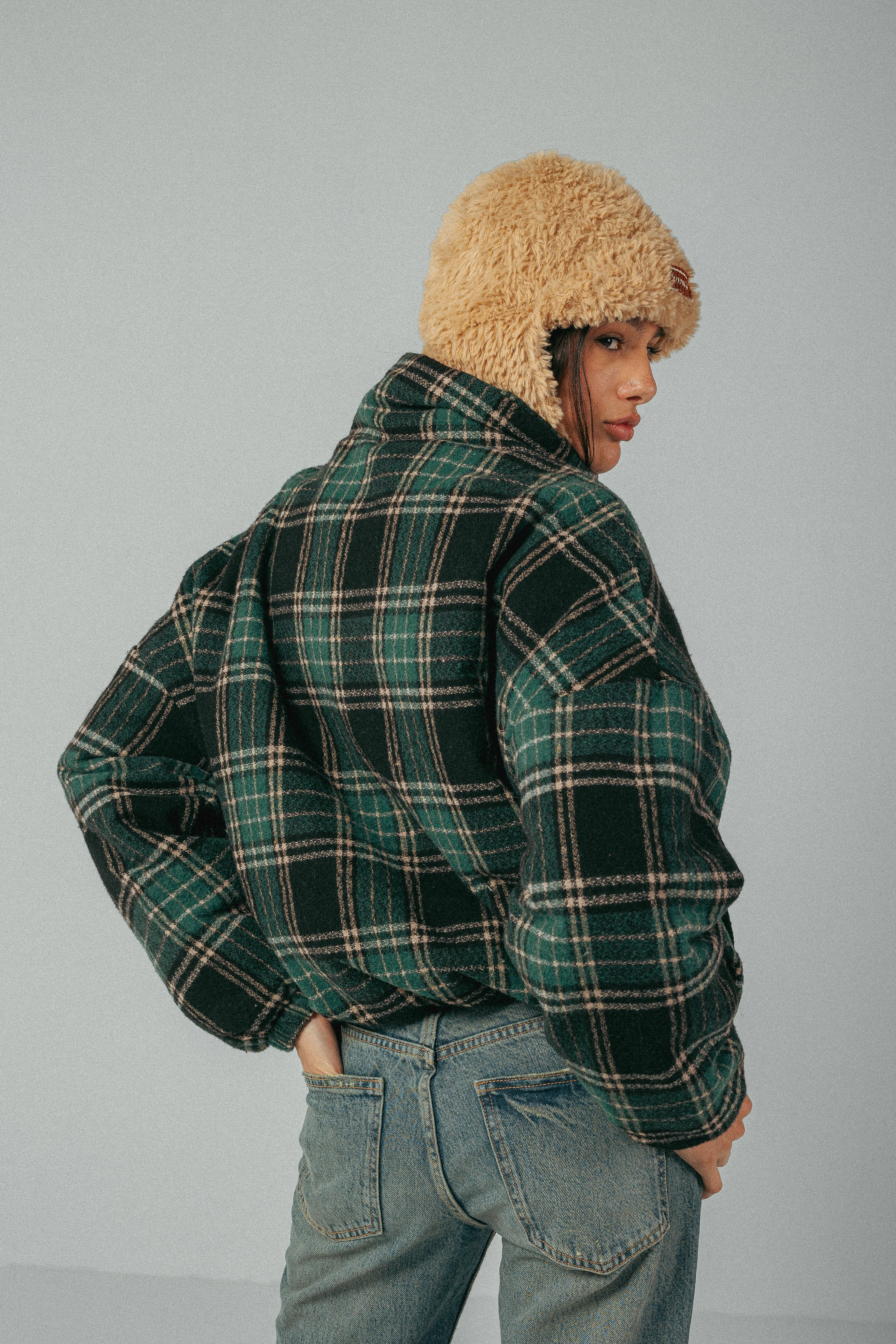 AUGUSTO WOOL-PLAID JACKET