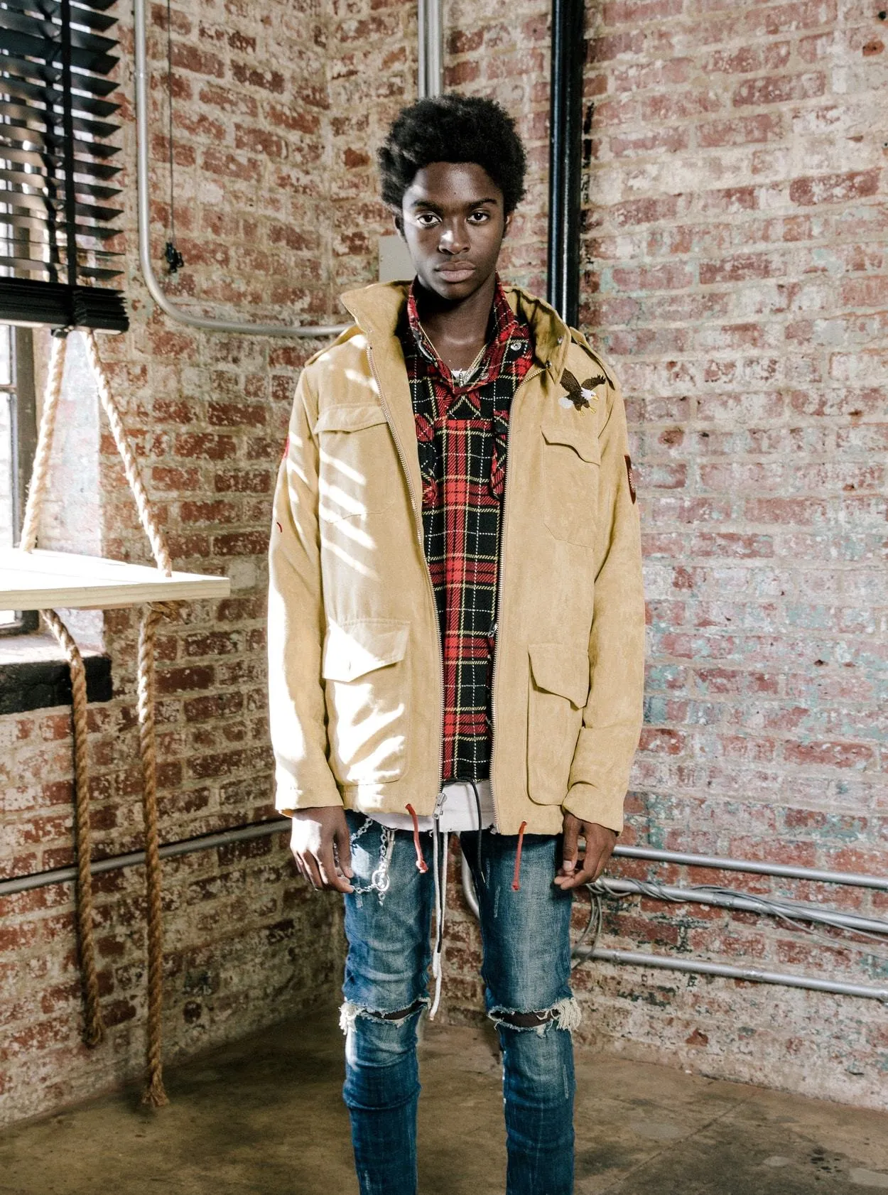 Belted Eagle Polysuede Field Jacket