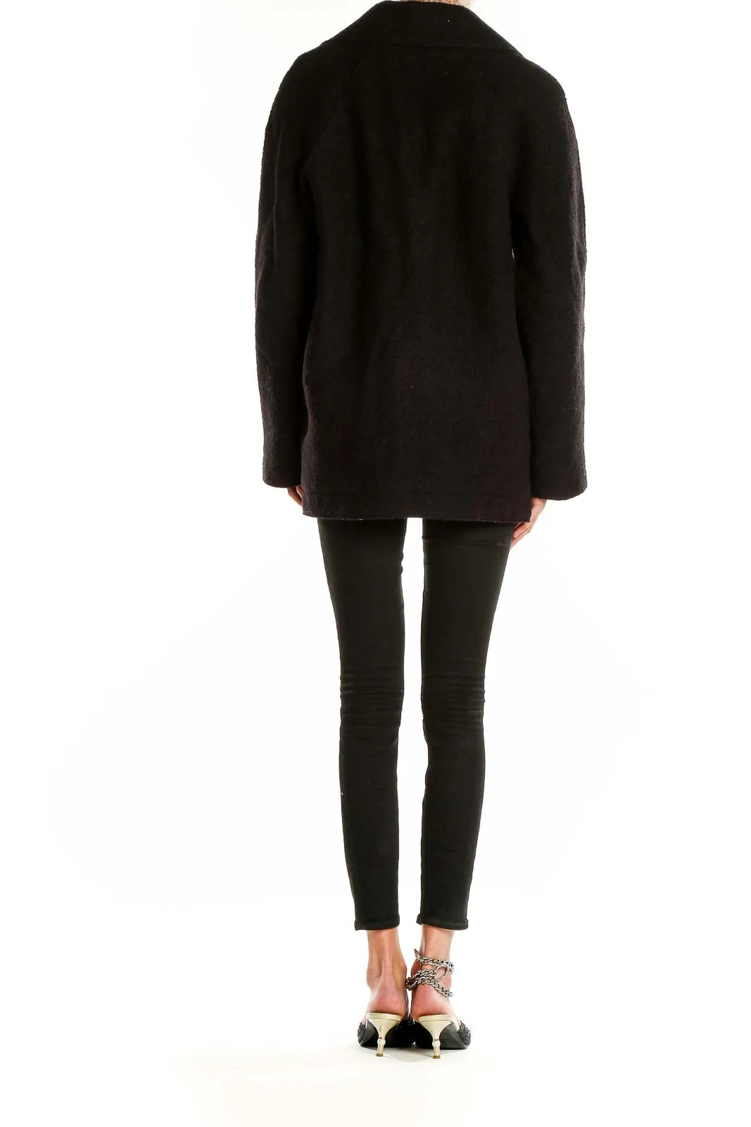 Black Double-Breasted Peacoat