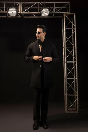 Black Wool Over Coat