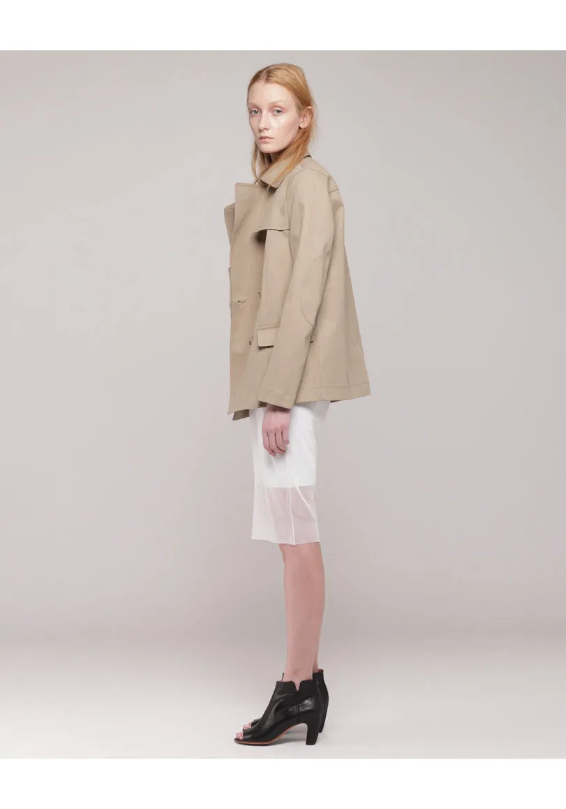 Brushed Twill Peacoat