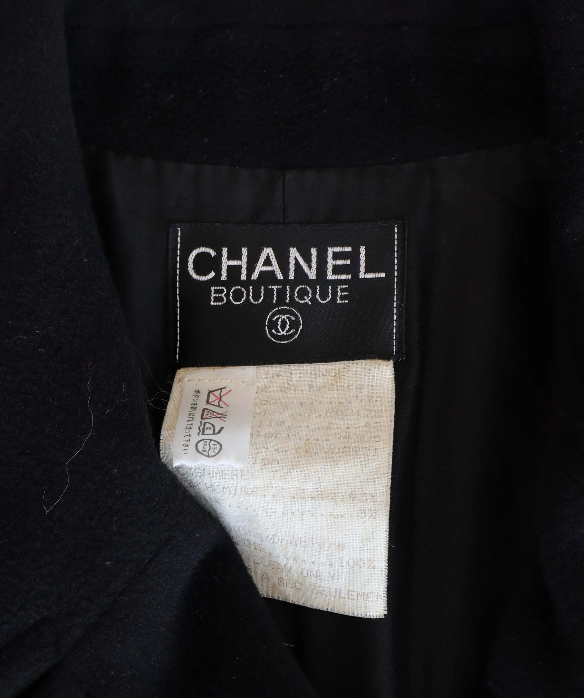 Chanel 93A Cashmere Coat Black DXBK0088