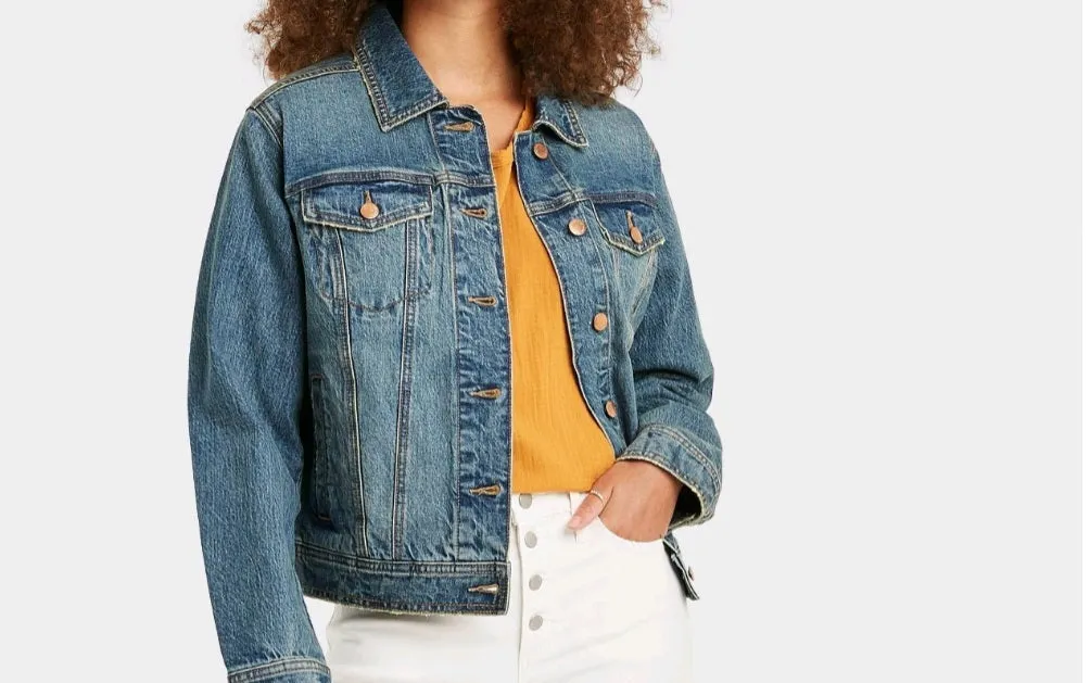 Chihuahua (Tan) Rhinestone Denim Jacket