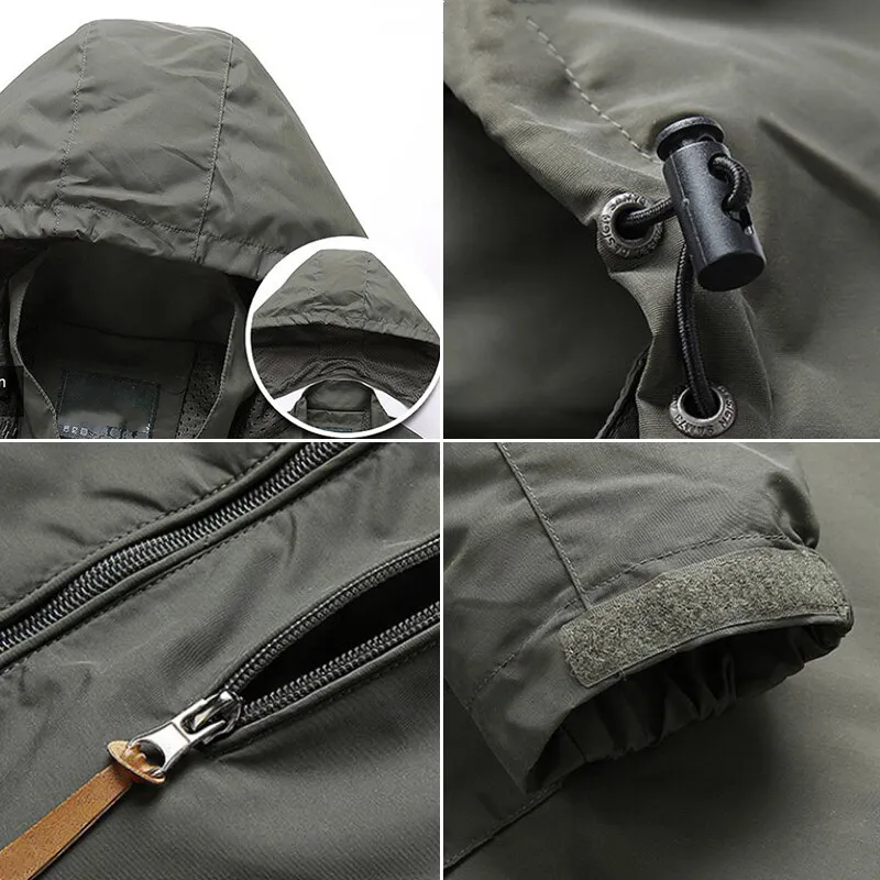 Climbing Field Jacket Men's Windproof Outerwear Waterproof Softshell Tactical Jacket Coat