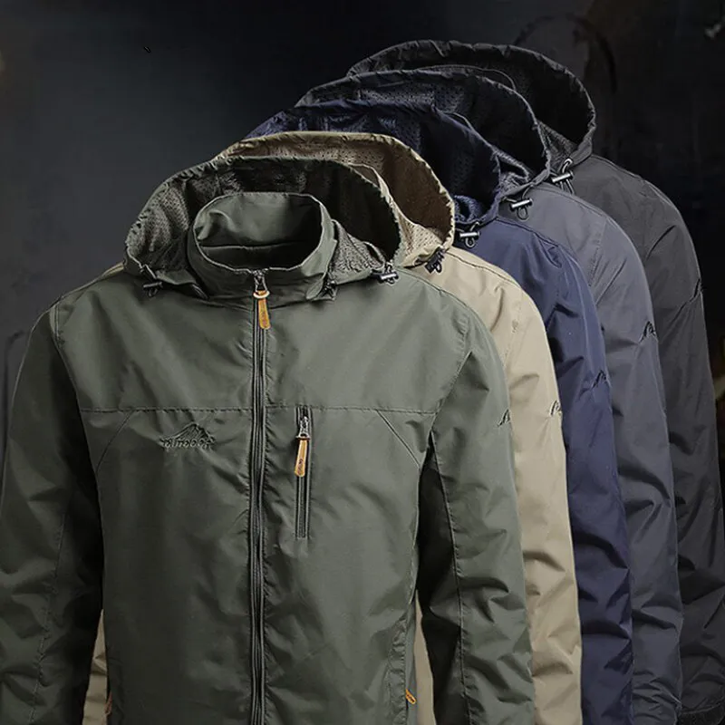 Climbing Field Jacket Men's Windproof Outerwear Waterproof Softshell Tactical Jacket Coat