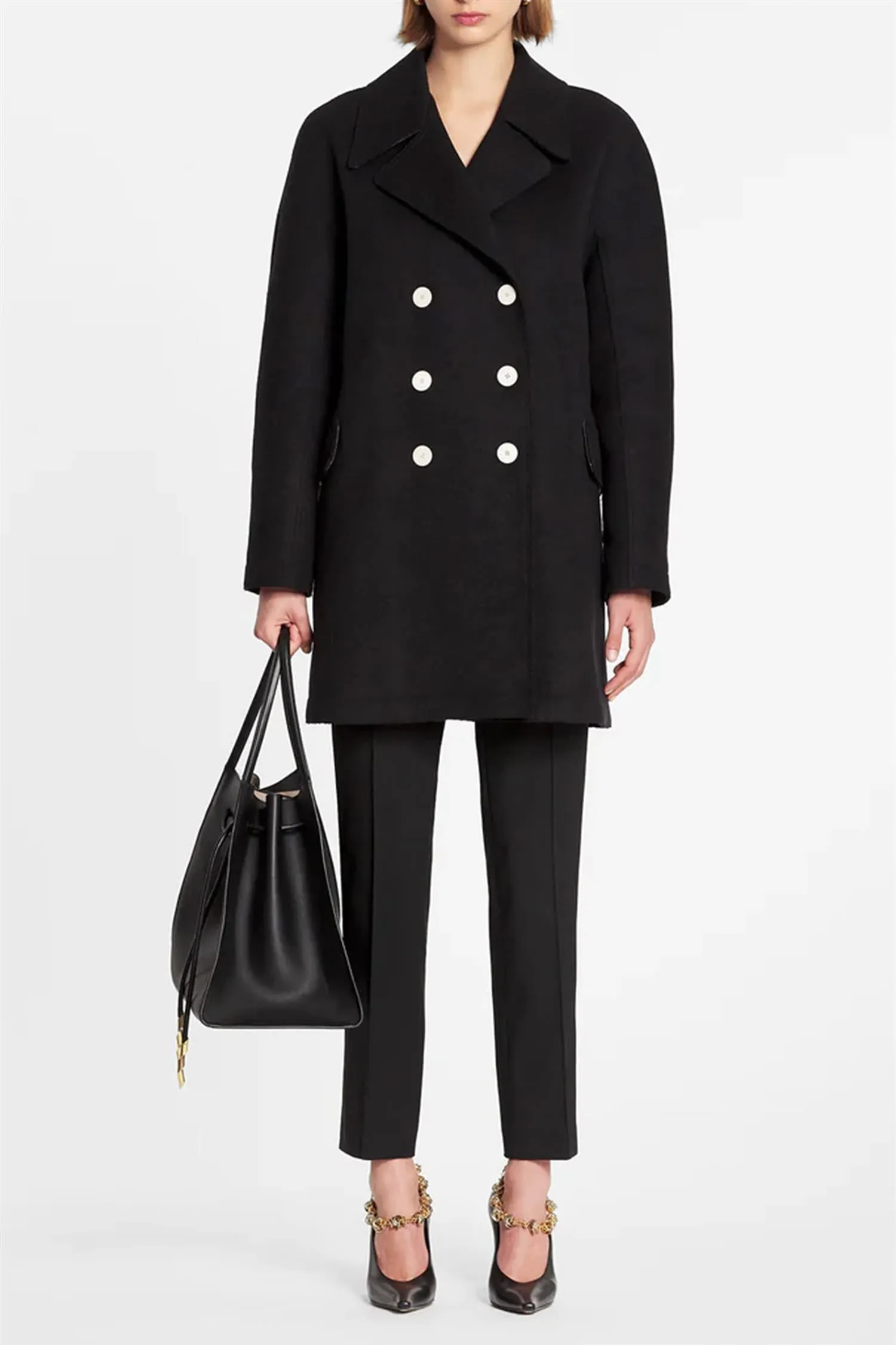 Double Breasted Caban Coat