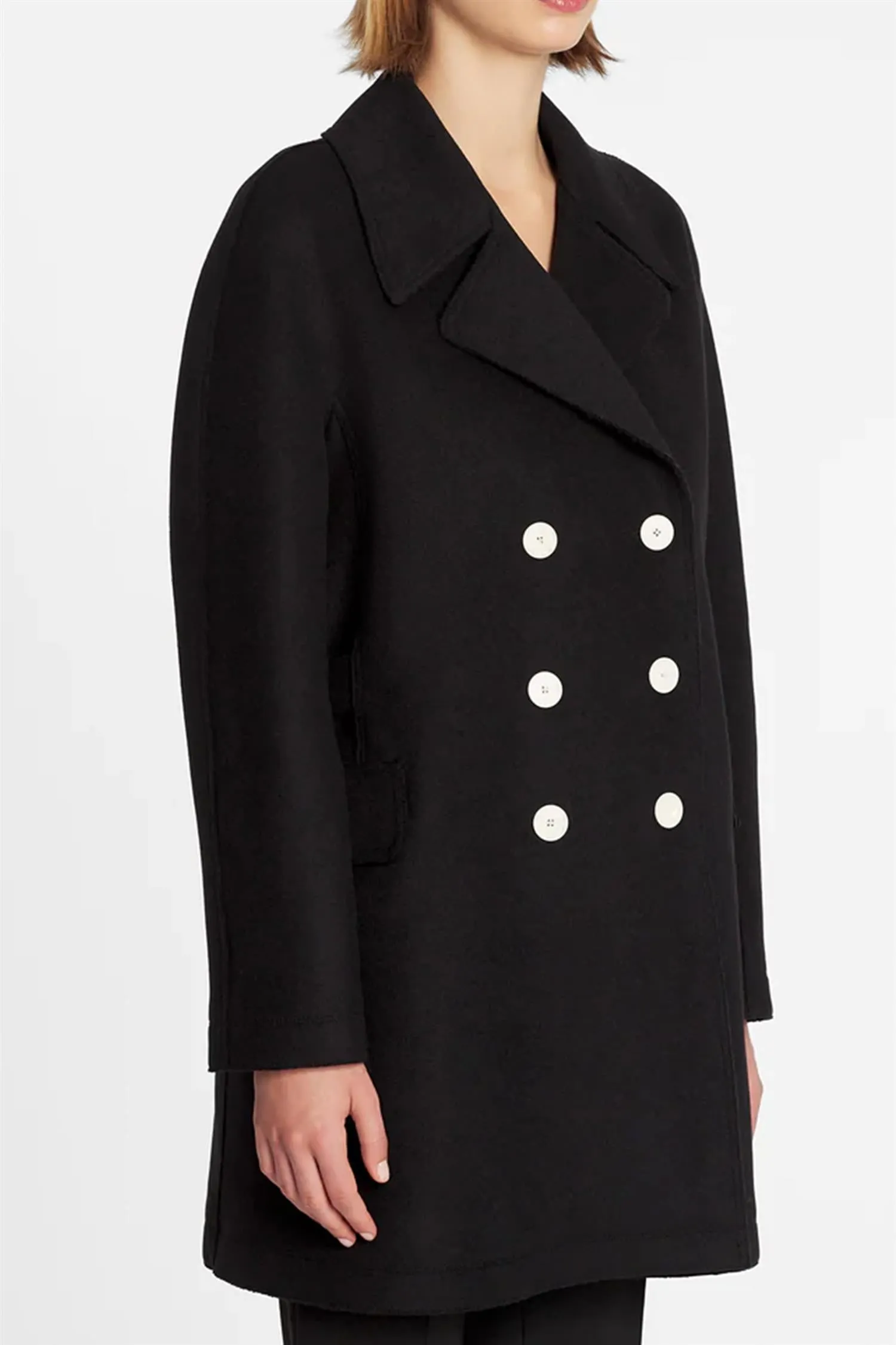 Double Breasted Caban Coat
