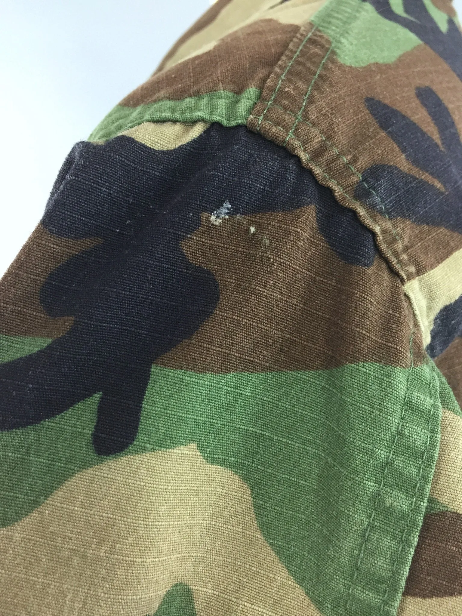 Embroidered US Army Camouflage Jacket / Military Style Coat with Floral Embroidery