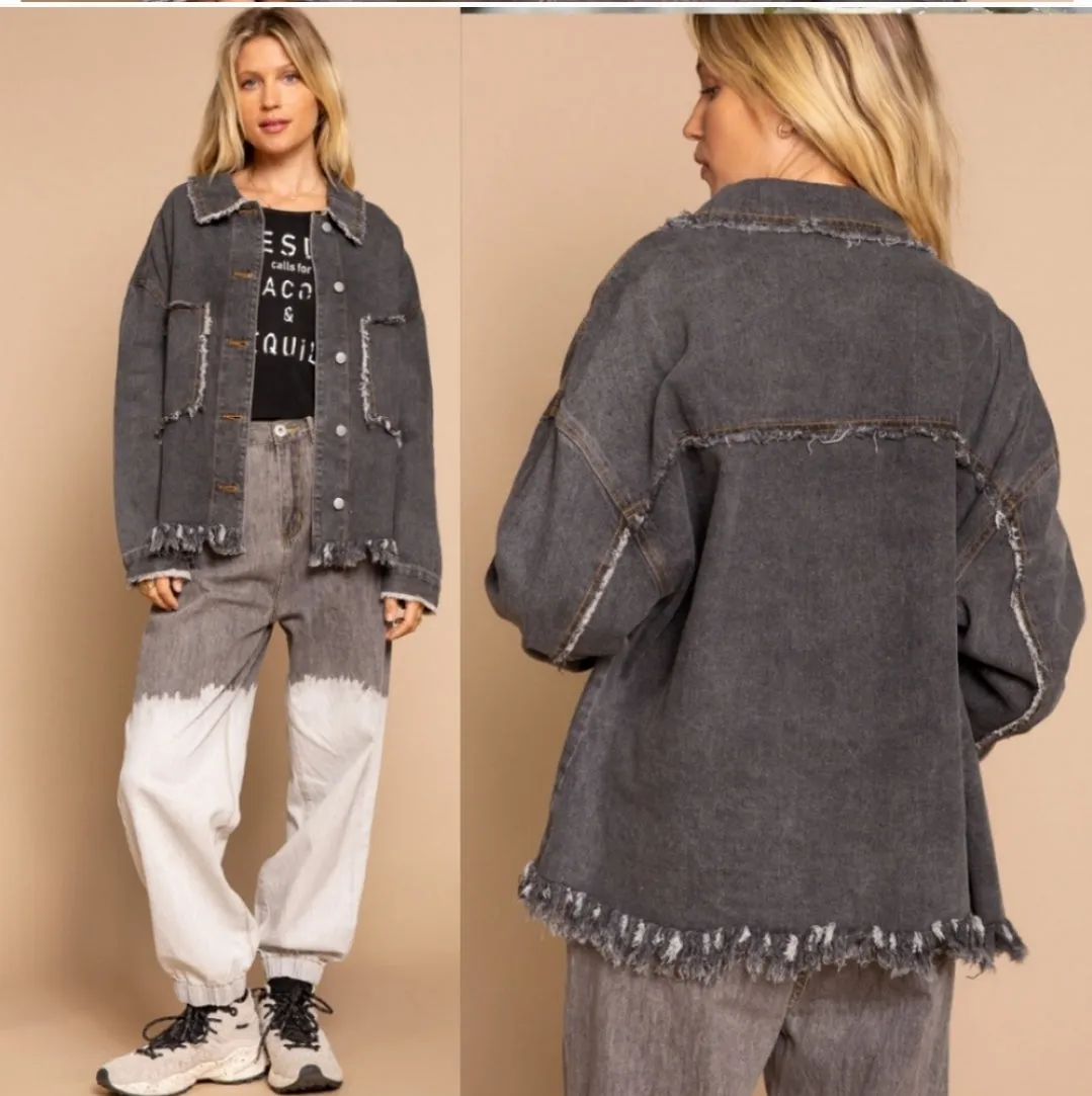 Frayed Denim Jacket