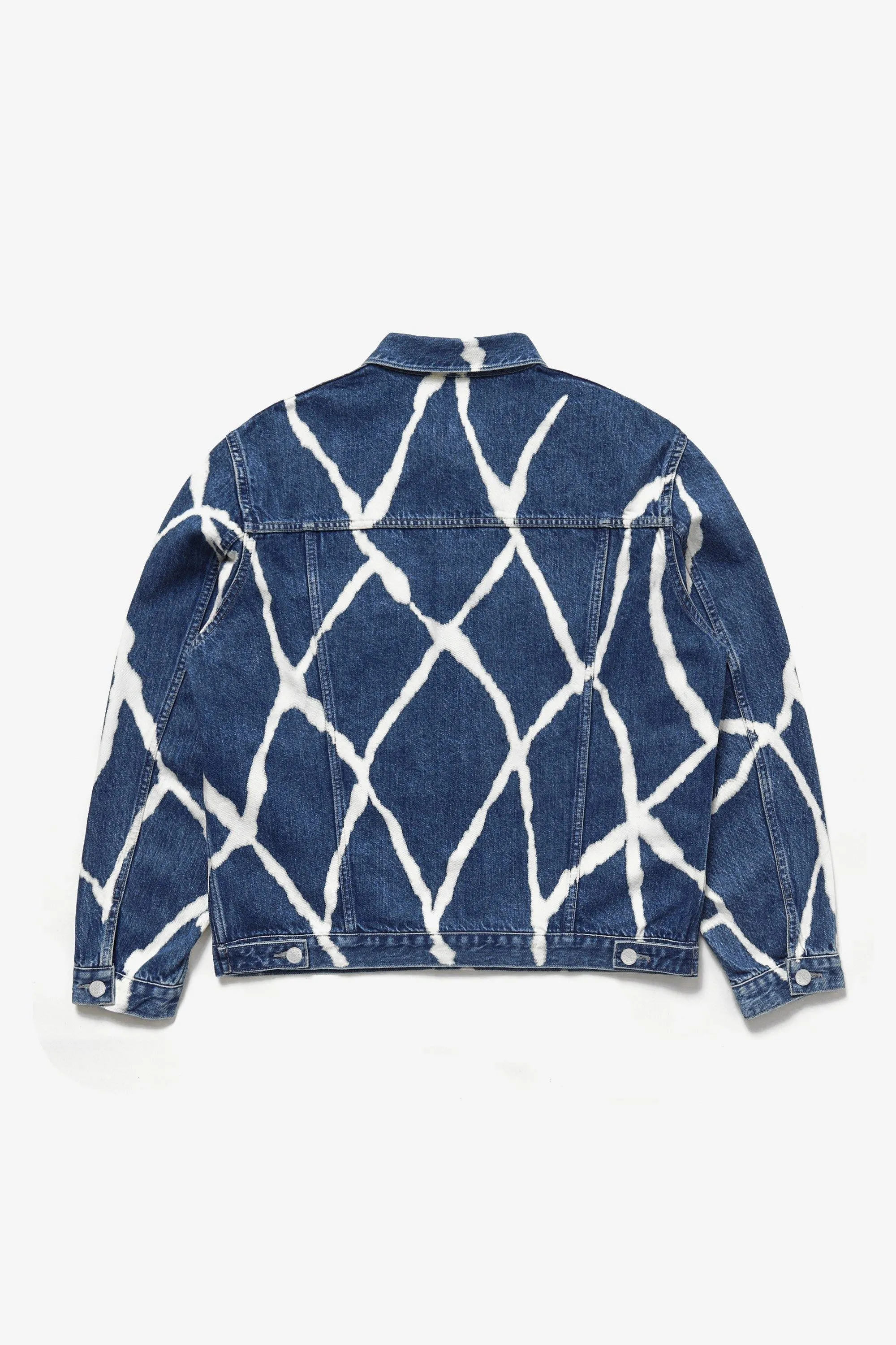 HAND PRINTED ORGANIC COTTON DENIM JACKET