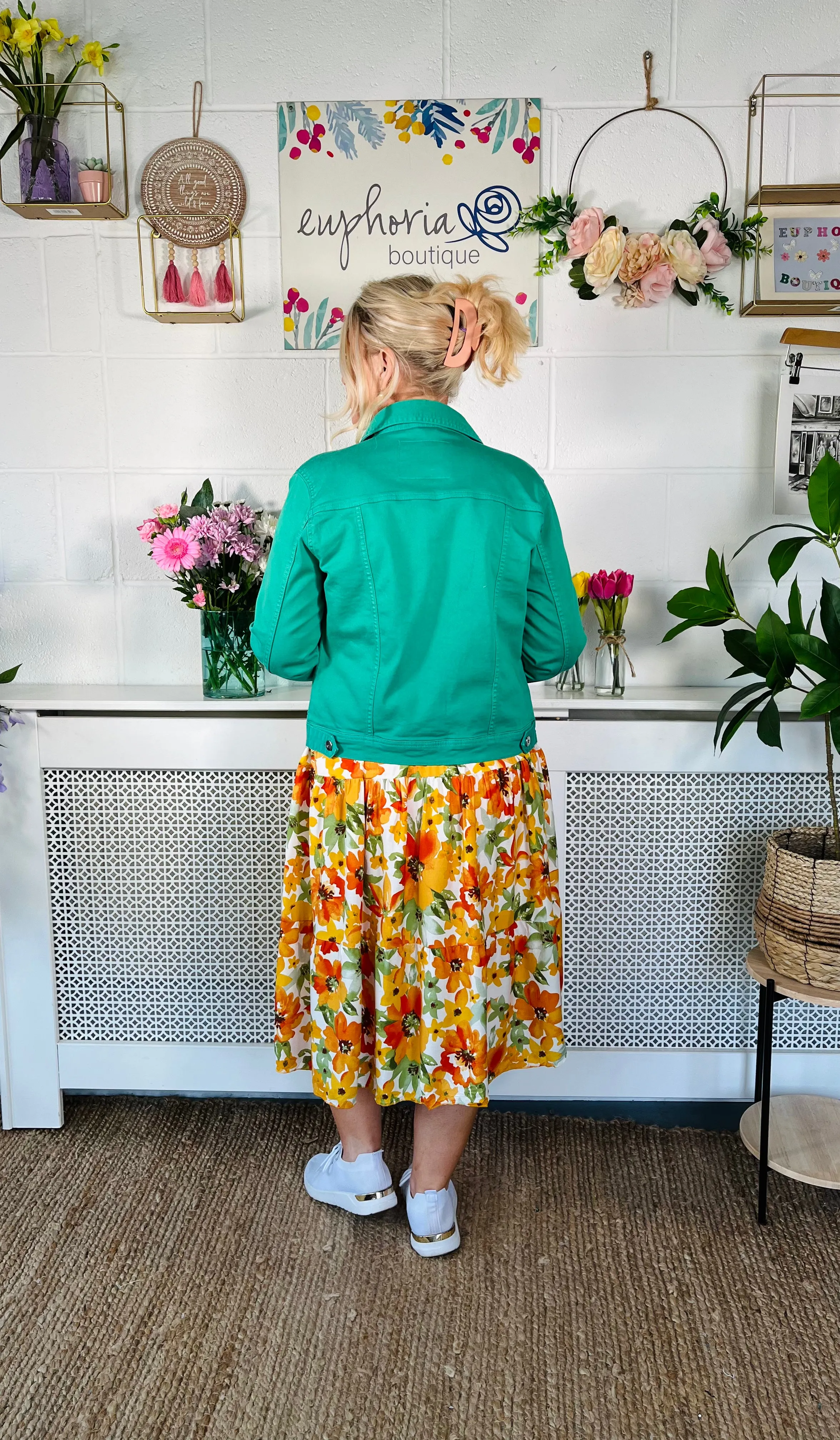 Horizon Denim Style Jacket - Green