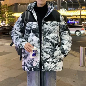 Ivyshape | Camo Winter Hooded Jacket