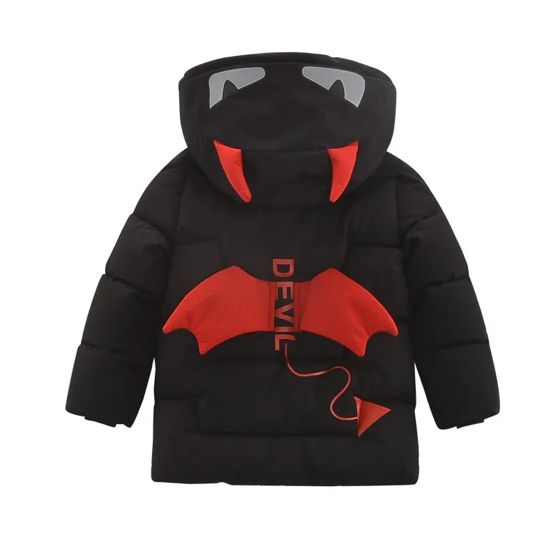 Kids Boys Cotton-padded Cartoon Monster Jacket