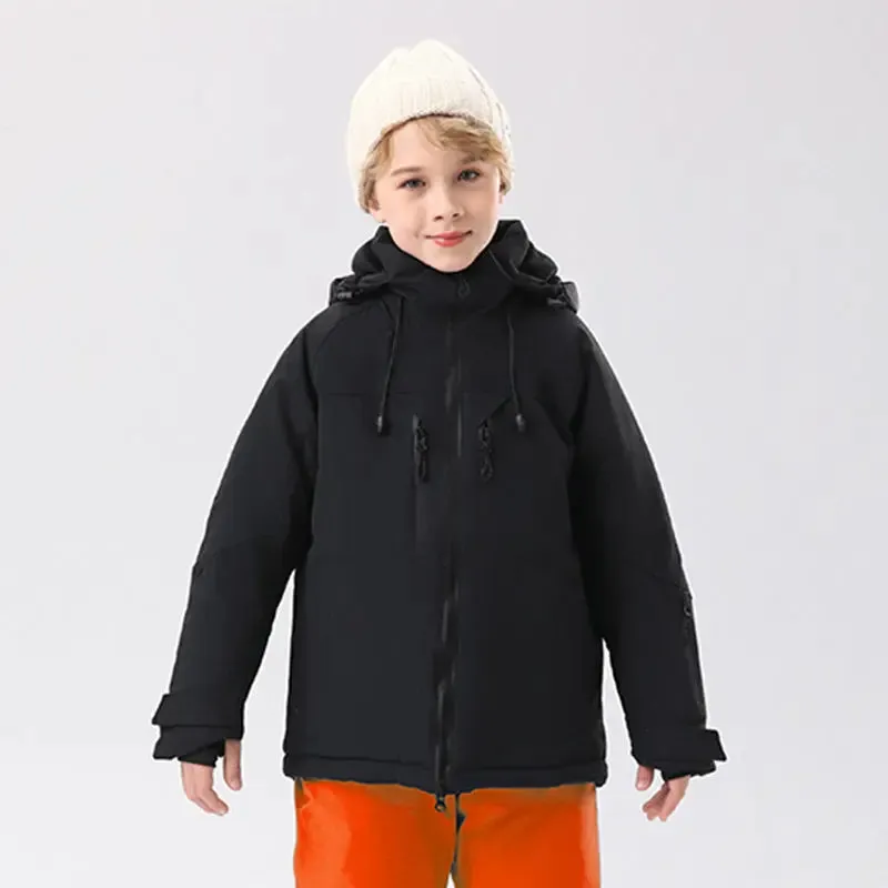 Kids Outdoor Snowboarding Jacket Hooded Warm Coat