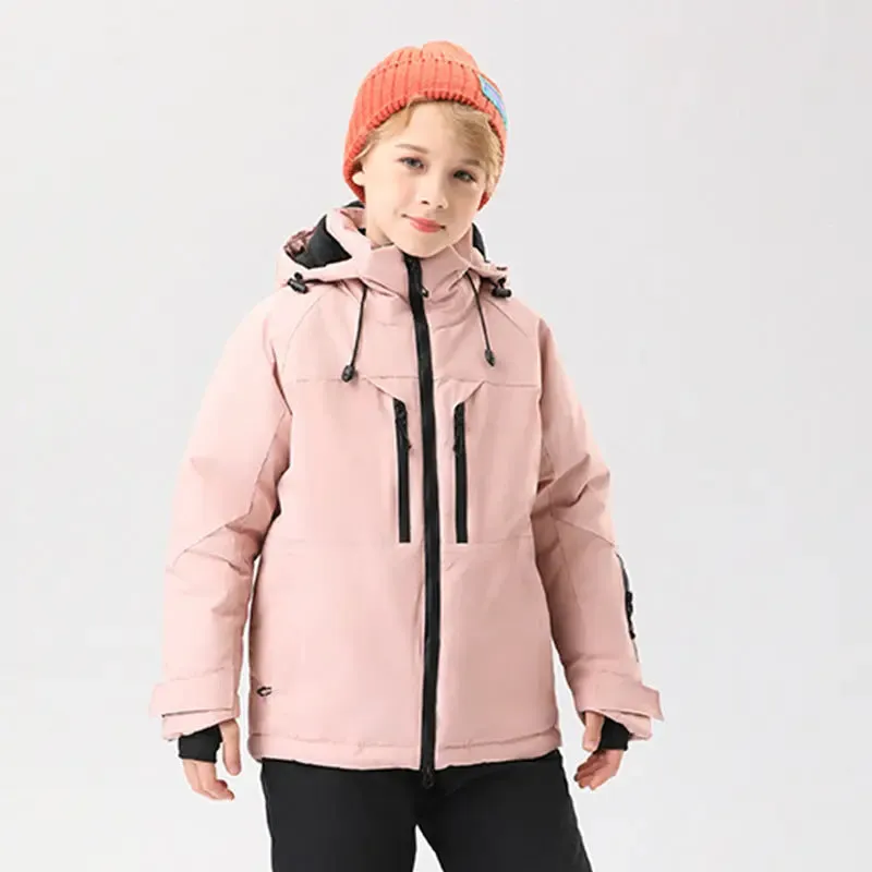 Kids Outdoor Snowboarding Jacket Hooded Warm Coat
