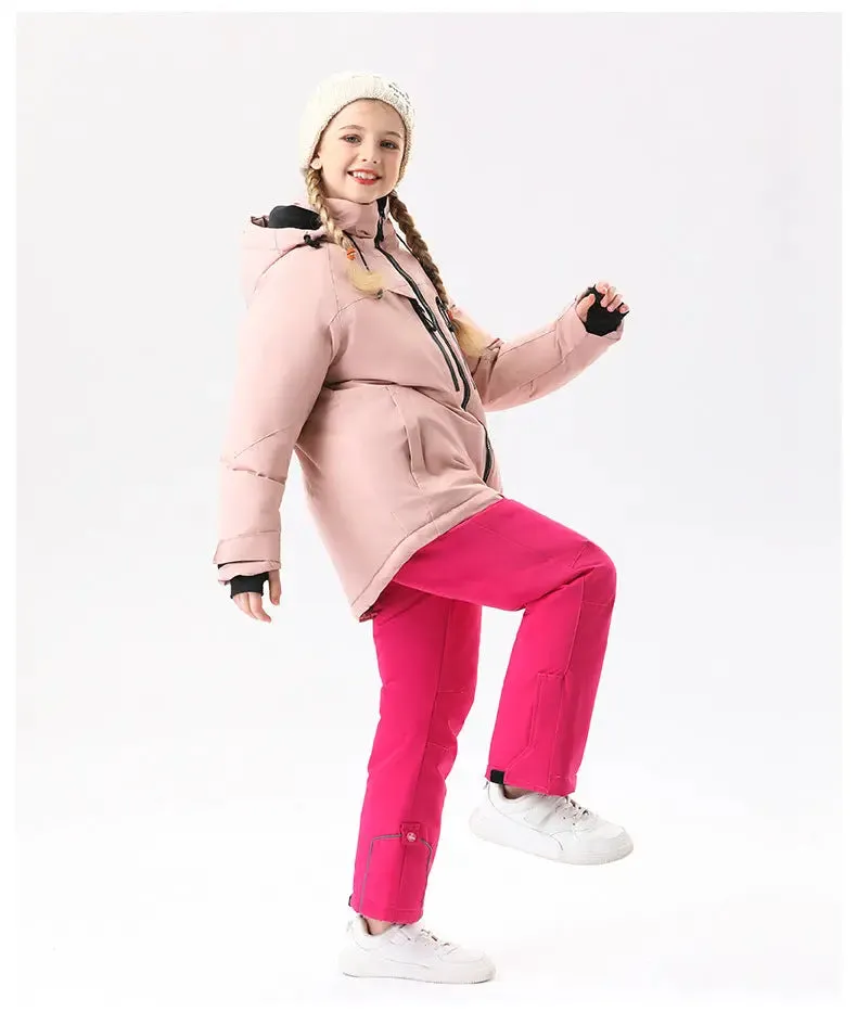 Kids Outdoor Snowboarding Jacket Hooded Warm Coat