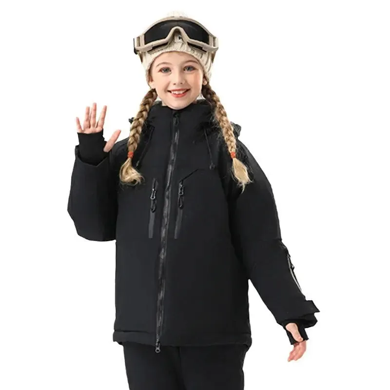 Kids Outdoor Snowboarding Jacket Hooded Warm Coat