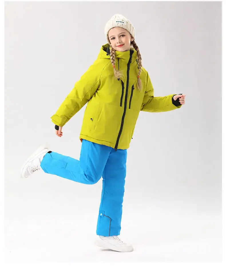 Kids Outdoor Snowboarding Jacket Hooded Warm Coat