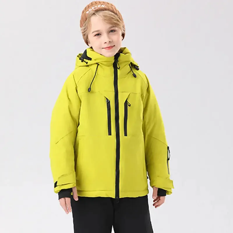 Kids Outdoor Snowboarding Jacket Hooded Warm Coat