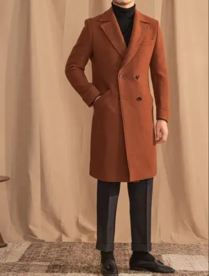 Kingsman Tan Double Breasted OverCoat by Italian Vega® (Latest Edition)