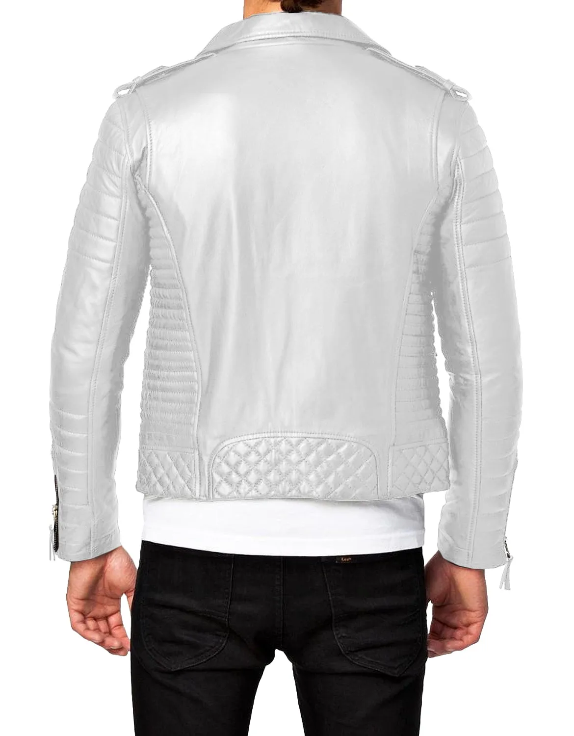 Leather Jackets Hub Mens Genuine Lambskin Leather Jacket (Black, Fencing Jacket) - 1501073