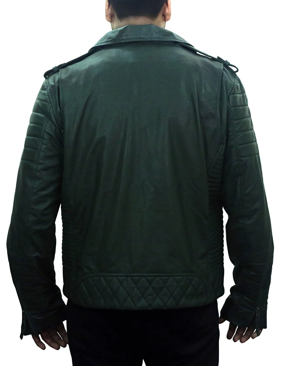 Leather Jackets Hub Mens Genuine Lambskin Leather Jacket (Black, Fencing Jacket) - 1501073