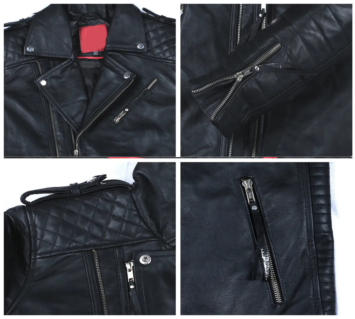 Leather Jackets Hub Mens Genuine Lambskin Leather Jacket (Black, Fencing Jacket) - 1501073
