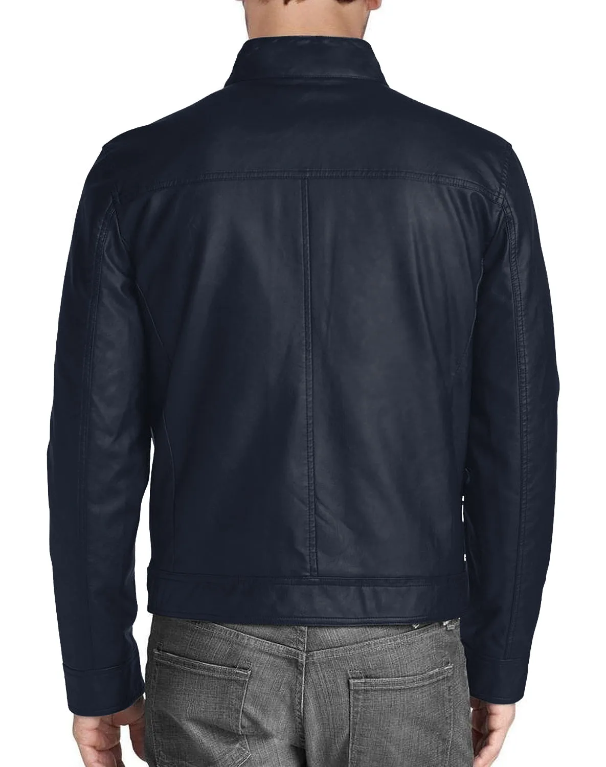 Leather Jackets Hub Mens Genuine Lambskin Leather Jacket (Black, Regal Jacket) - 1501332