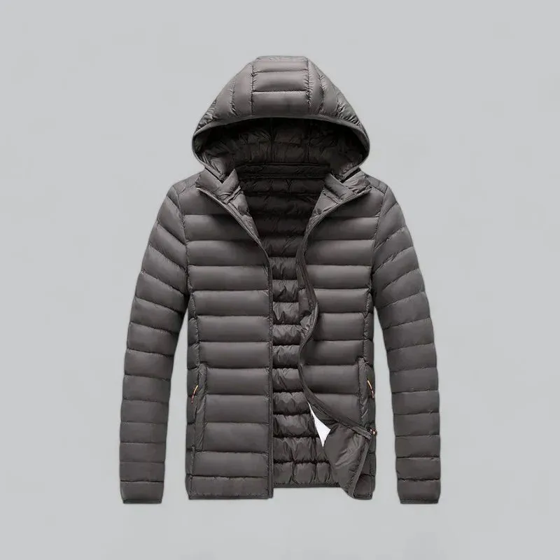 Lightweight Men's Quilted Jacket with Adjustable Hood