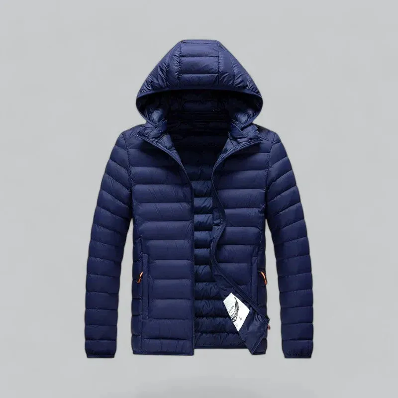 Lightweight Men's Quilted Jacket with Adjustable Hood