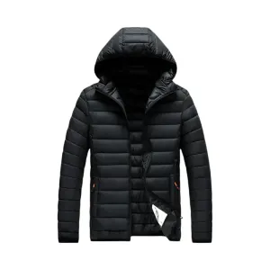 Lightweight Men's Quilted Jacket with Adjustable Hood