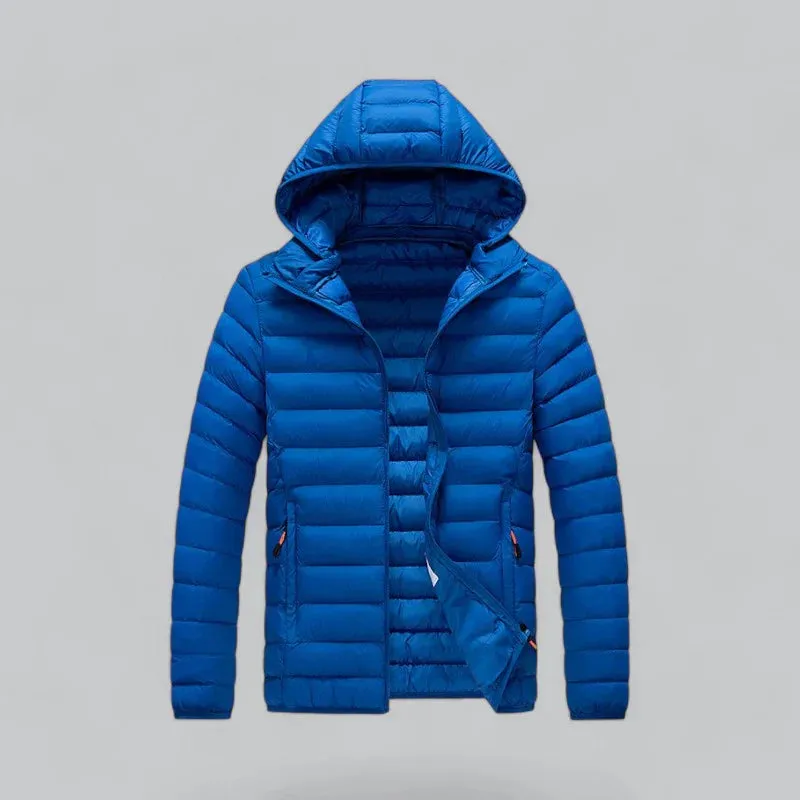 Lightweight Men's Quilted Jacket with Adjustable Hood