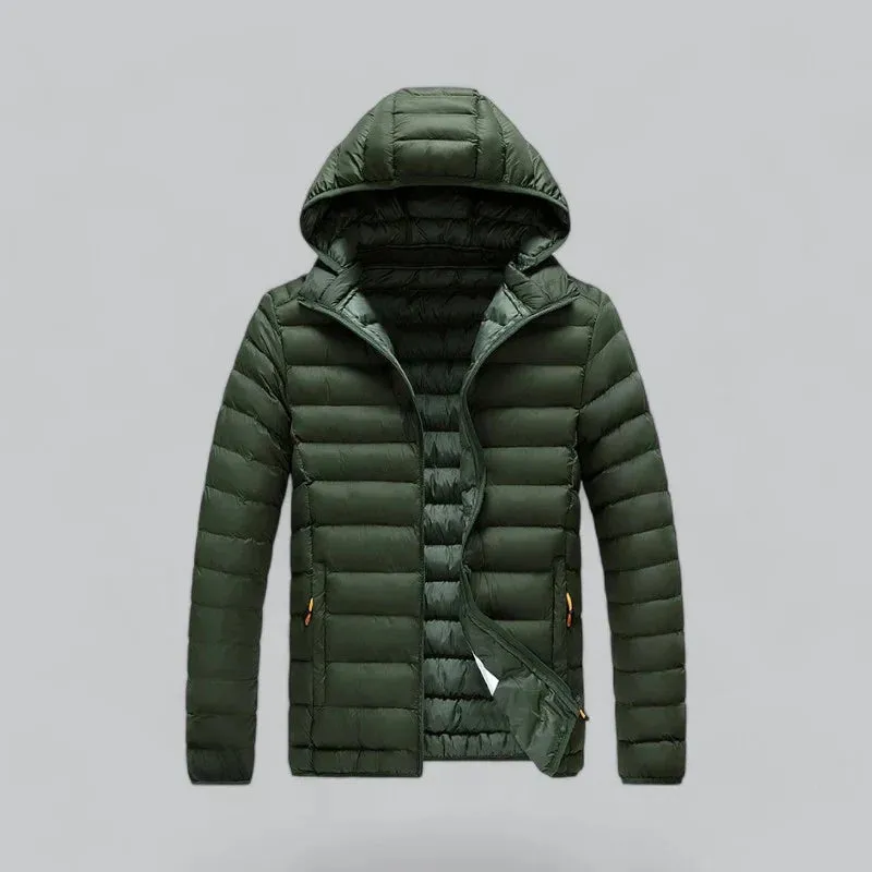 Lightweight Men's Quilted Jacket with Adjustable Hood