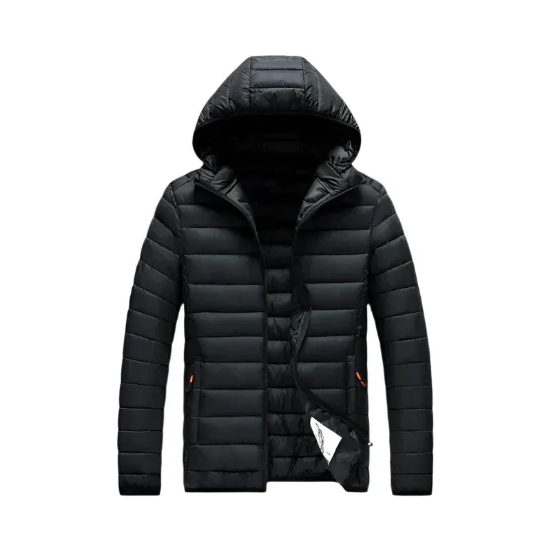 Lightweight Men's Quilted Jacket with Adjustable Hood