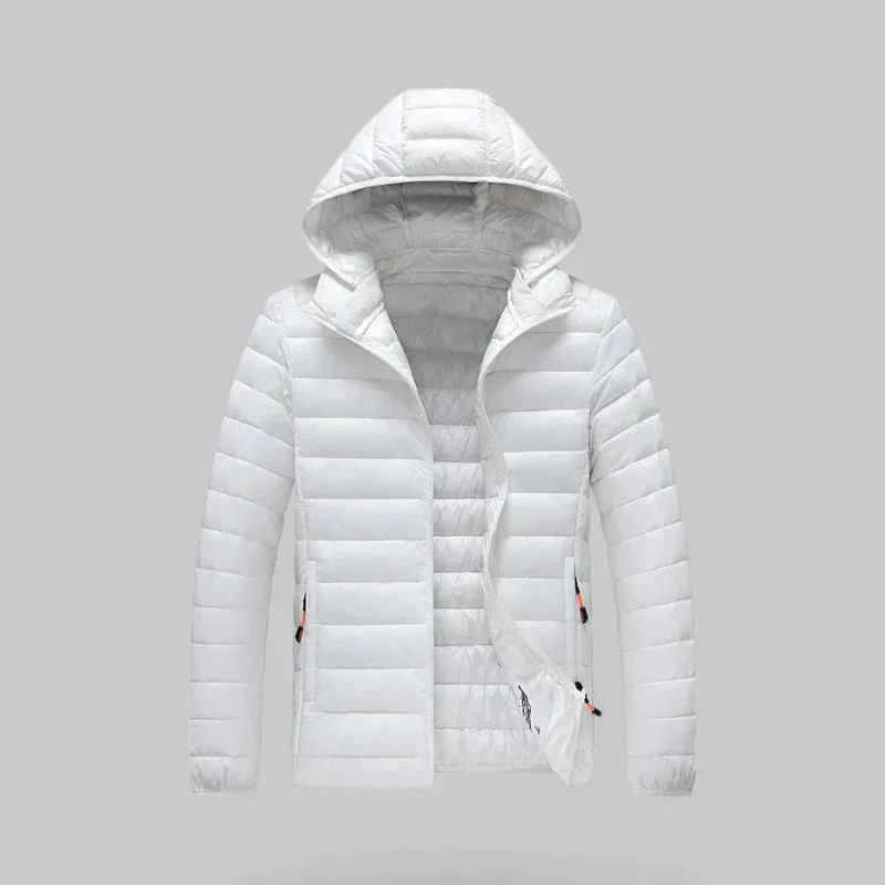 Lightweight Men's Quilted Jacket with Adjustable Hood