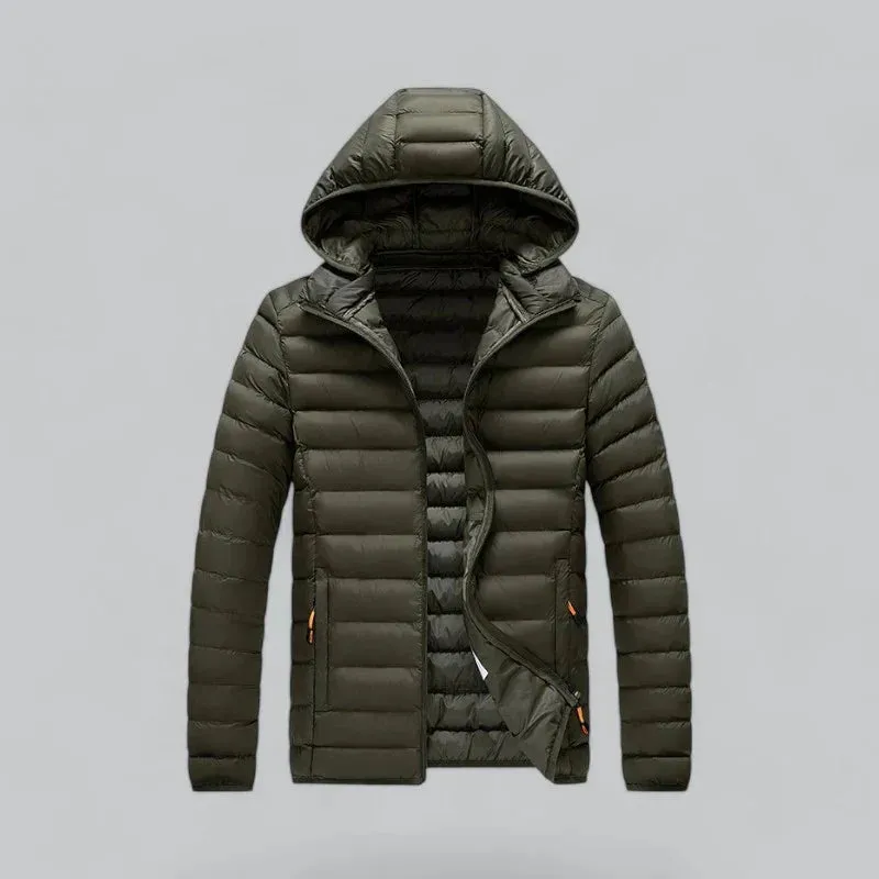 Lightweight Men's Quilted Jacket with Adjustable Hood