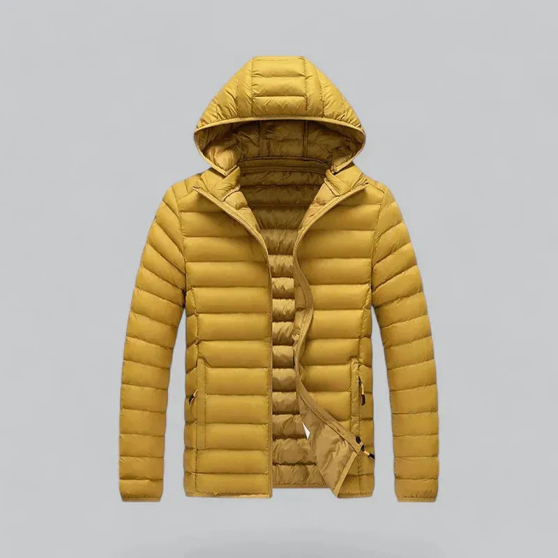 Lightweight Men's Quilted Jacket with Adjustable Hood
