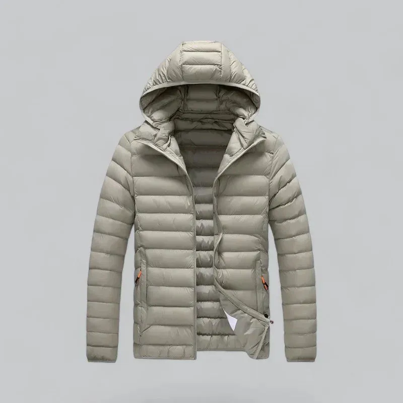 Lightweight Men's Quilted Jacket with Adjustable Hood
