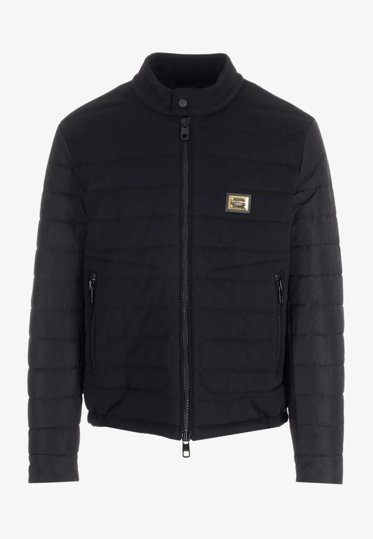 Logo Plaque Quilted Jacket