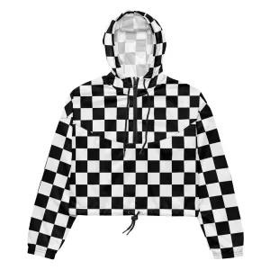 Meli Mix Signatured Checkered Women’s cropped windbreaker