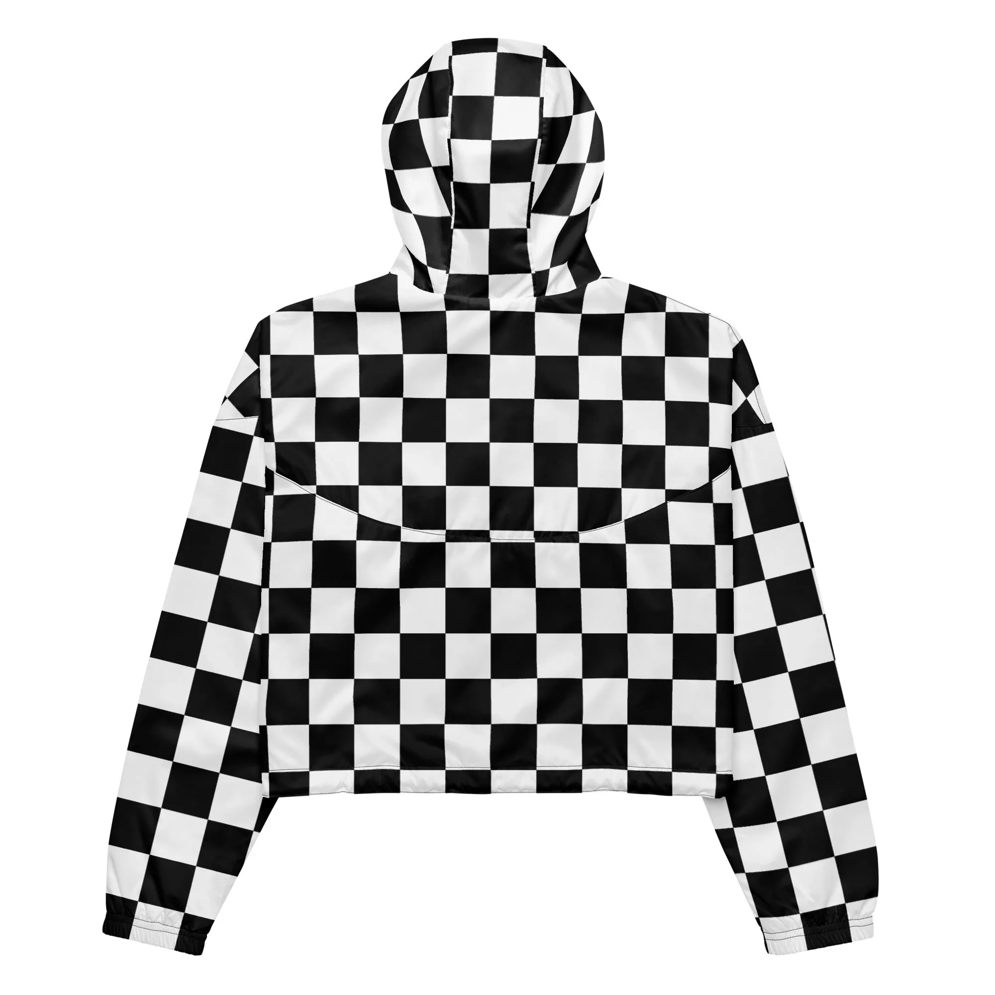 Meli Mix Signatured Checkered Women’s cropped windbreaker