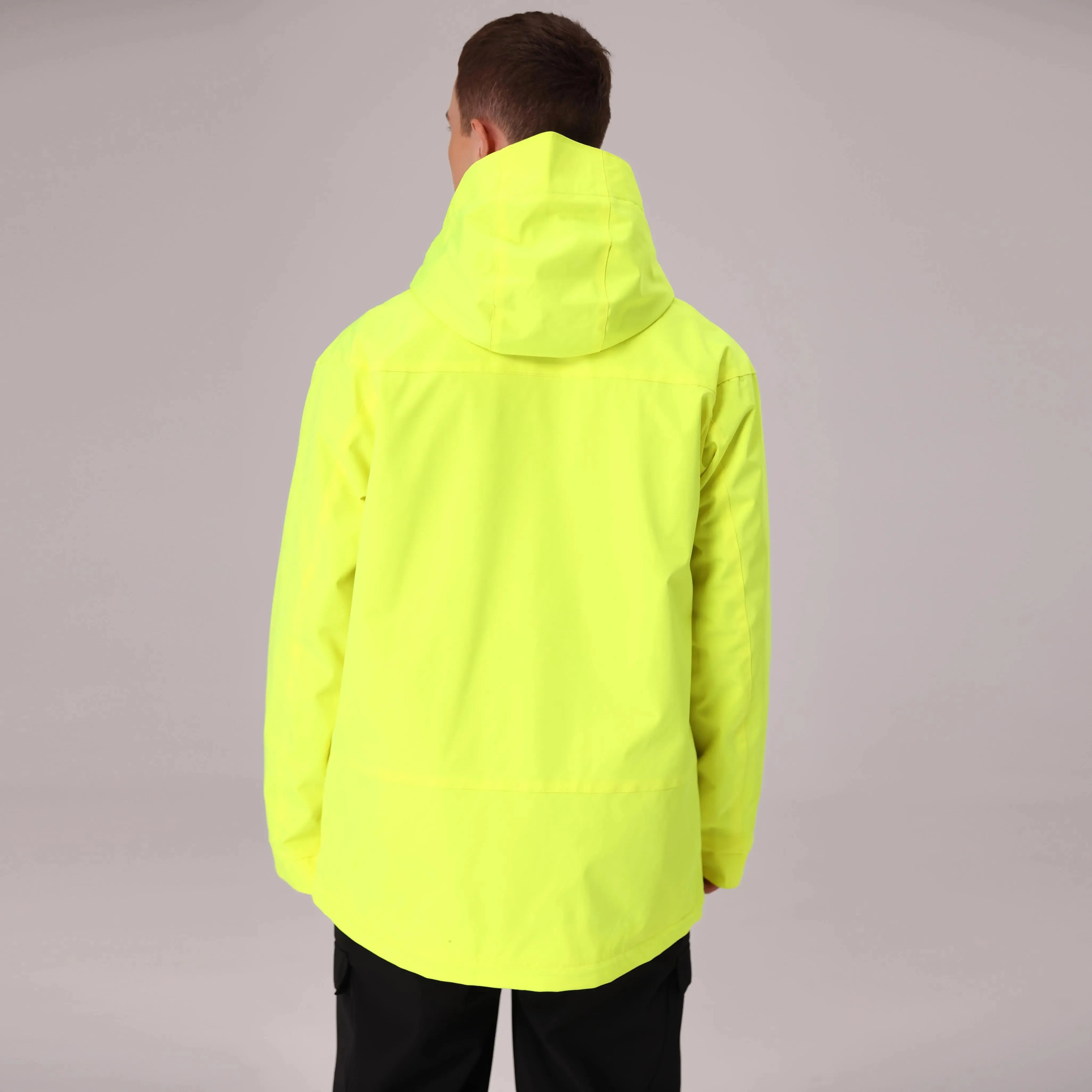 Men Zip Windbreaker Ski Shell Jacket Hooded Snow Coat