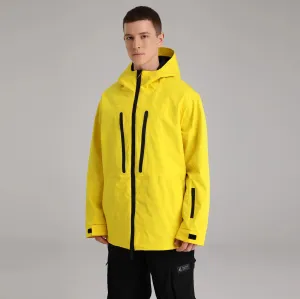Men Zip Windbreaker Ski Shell Jacket Hooded Snow Coat