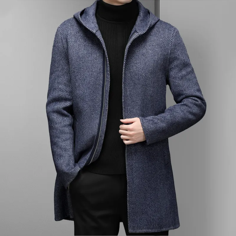MILANO-CALOU CONTEMPORARY WOOL OVERCOAT