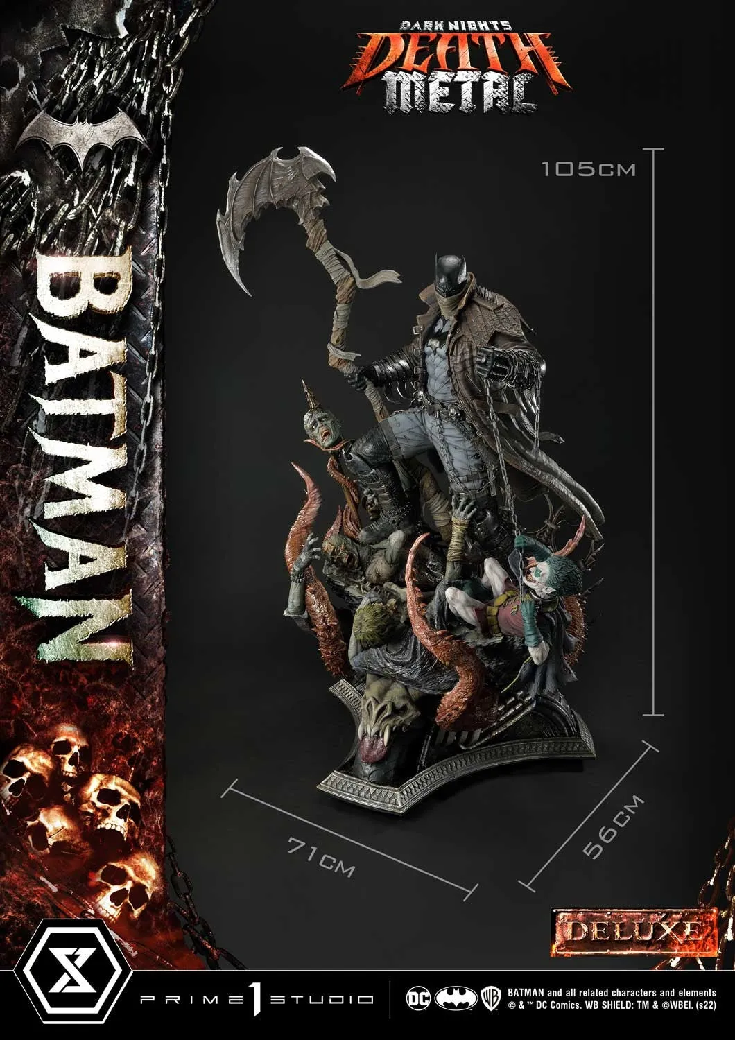 [Pre-Order] PRIME1 STUDIO - MMDCMT-09DXS: DEATH METAL BATMAN (DARK NIGHTS: METAL) DELUXE BONUS VERSION