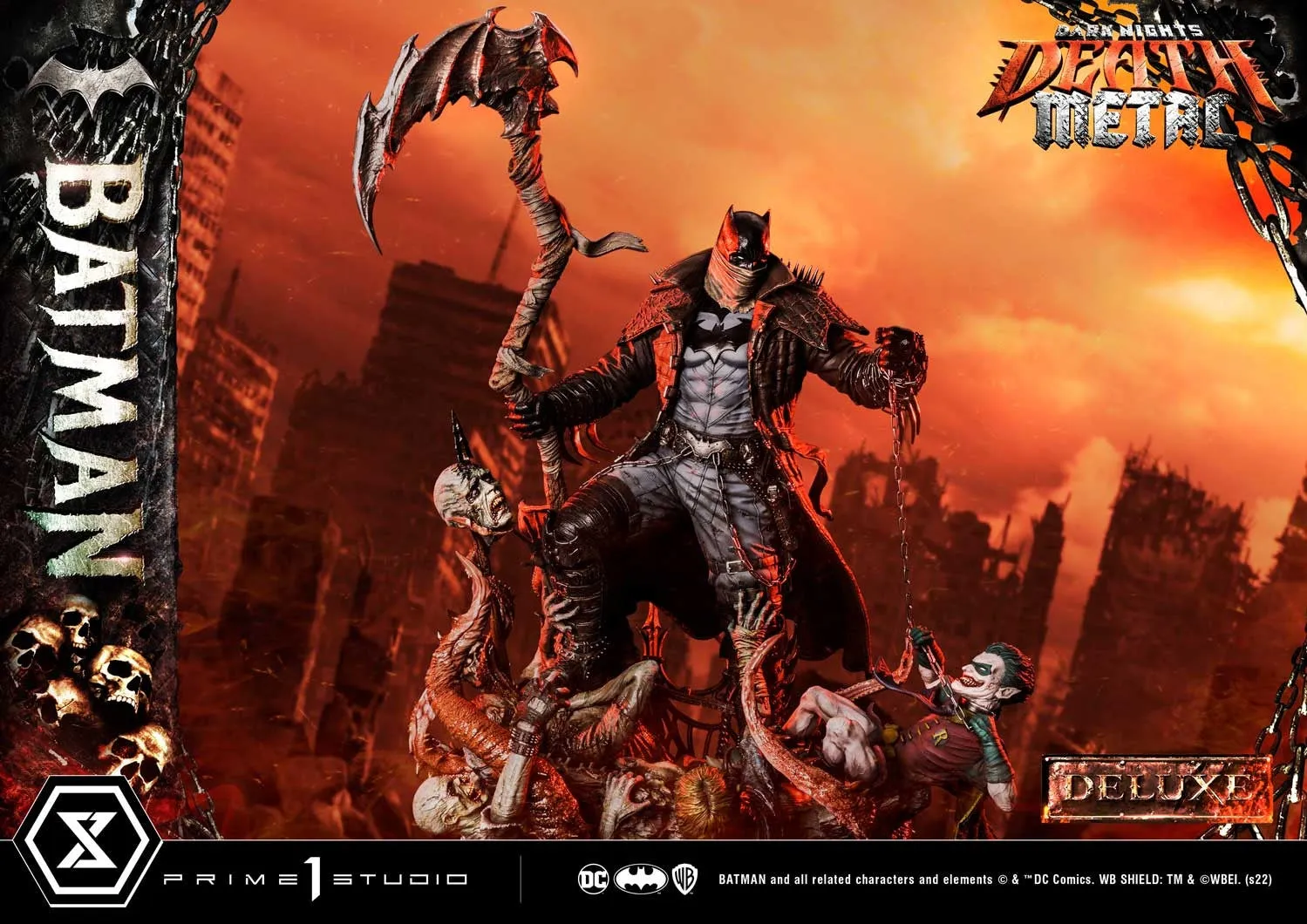 [Pre-Order] PRIME1 STUDIO - MMDCMT-09DXS: DEATH METAL BATMAN (DARK NIGHTS: METAL) DELUXE BONUS VERSION
