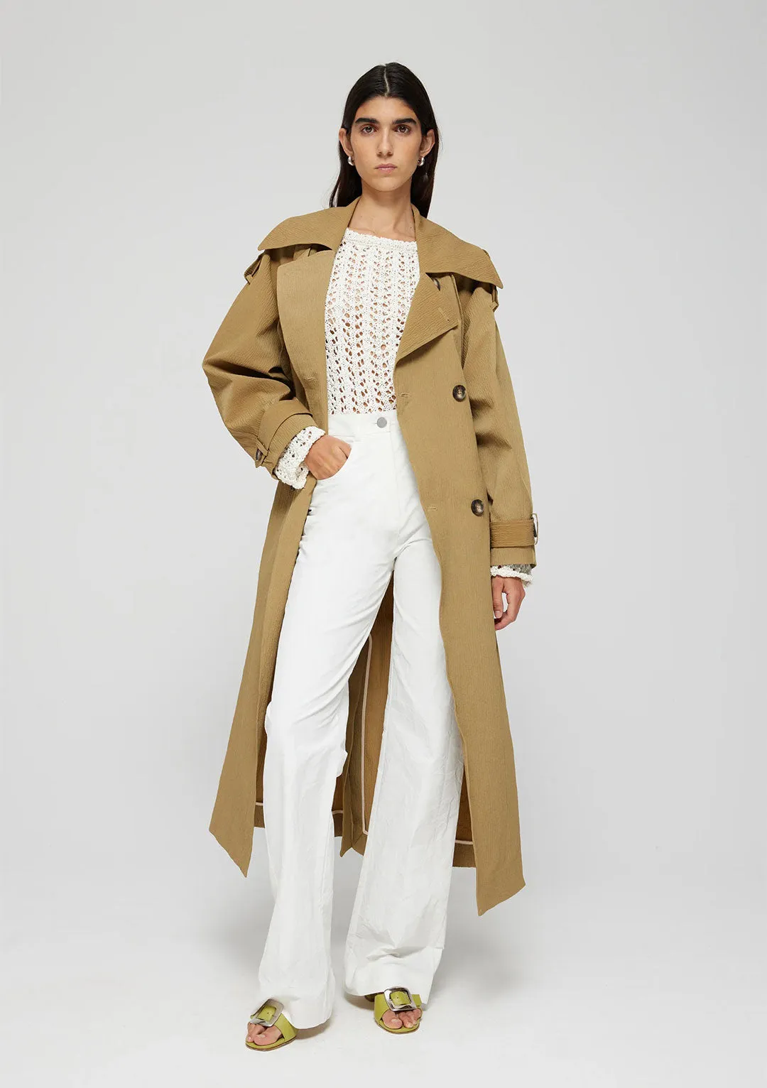 RÓHE TEXTURED TRENCH COAT
